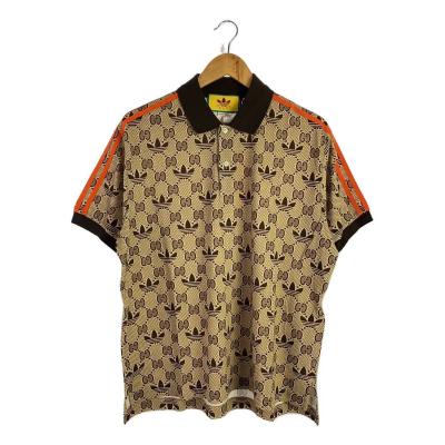 GUCCIポロシャツ ブラウン GUCCI(グッチ) / ポロシャツ/S/コットン/ブラウン/総柄 | 古着の