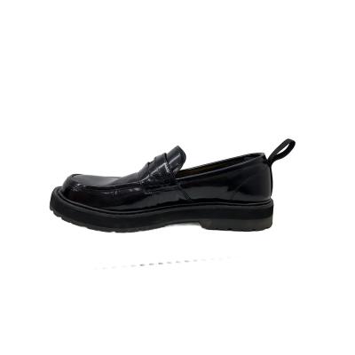 TIGER 黒 レザー ローファー 厚底 26.5cm TIGER LOAFER