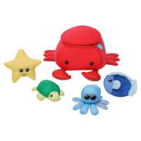 Manhattan Toy Neoprene Crab 5 Piece Floating Spill n Fill Bath Toy with Qui | StandingTriple株式会社