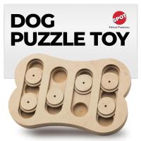スポットEthicalペットインタラクティブseekーaーtreat Shuffleボーンおもちゃパズルを向上させるあなたの犬のIQ、特別設計のトレー | StandingTriple株式会社