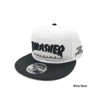 正規品／THRASHER ヘッドギア THR-C03 MAG LOGO フラットバイザーキャップ（ホワイト/ブラック） スラッシャー バイク | パークアップバイクYahoo!店