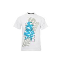 kn926 カジュアルウェア MXS WEAR T-SHIRT 「MXS TROOPERS BASIC」 WHITE/CYAN（Lサイズ） KN企画 | パークアップバイクYahoo!店