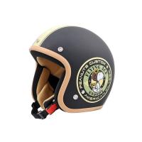 正規品／AXS ジェットヘルメット SNJ-19 スヌーピー ヘルメット バイカー（マットブラック/アイボリー） アークス バイク | パークアップバイクYahoo!店