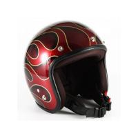 正規品／72JAM ジェットヘルメット FLAMES カラー：レッド 72ジャムジェット バイク | パークアップバイクYahoo!店