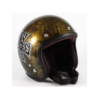 正規品／72JAM ジェットヘルメット RASH CROSS カラー：ゴールド 72ジャムジェット バイク | パークアップバイクYahoo!店