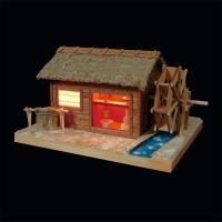 ウッディジョー 木製建築模型 あかりシリーズ No.4 カタコト水車小屋 | エアガン ホビーのスターゲート