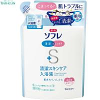 薬用ソフレ 清潔スキンケア 入浴液 グリーンフローラルの香り つめかえ/詰め替え 600g ＊医薬部外品 バスクリン ソフレ | スターモール