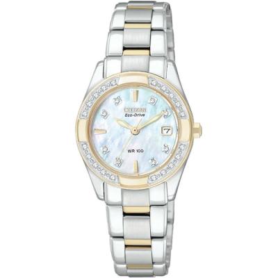 シチズン eco-drive レディース 美品 11Pダイヤモンド 送料無料】CITIZEN シチズン レディース 腕時計 Eco-Drive 31mm