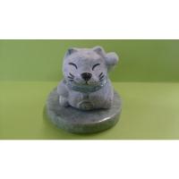 招き猫 千客万来 台付 石材彫刻 置物 インテリア 招き猫 まねきねこ 台付 大理石製品 ストーン インテリア 置物 商売