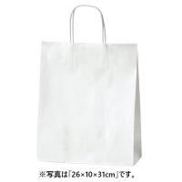 【50枚入り】手提げ紙袋 丸ひも ローコストタイプ 白無地 34×22×32cm_61-813-82-10_36001-872 | ストア・エキスプレス