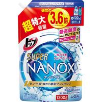 大容量トップ スーパーナノックス 蛍光剤無配合 洗濯洗剤 液体 詰め替え 超特大1300g | ストアオーシャン