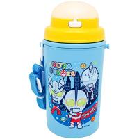 OSK(オーエスケー) 水筒 ウルトラヒーローズ ストロー付水筒 450ml 日本製 ショルダーベルト付 保冷 ロック付 ワンタッチオープン | ストアオーシャン