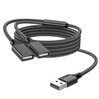 MOGOOD USB分岐器 USB分岐器1進2出アダプタ 充電/データ伝送のためのダブルUSB 2.0電源ケーブル拡張ダブルUSBポート拡張ハブノートパソコン/Mac/自動 | ストアバンビ