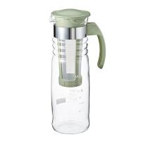 ハリオ HCC-12SG かご網付き水出し茶ポット 【1200ml 水出し茶 麦茶ポット 茶こし付 ドアポケット 食洗機対応 HARIO 新生活】 | Shop Trade