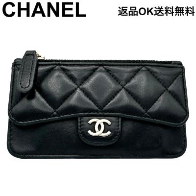 CHANEL ミニウォレット 明日着 限定 CC金具も黒♪ ナノウォレット ミニ財布 CHANEL (CHANEL