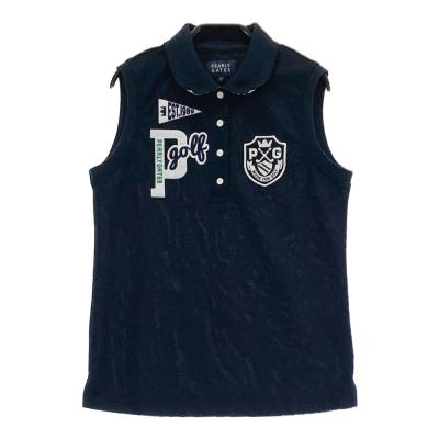 【美品】PPG パーリーゲイツ ノースリーブ ベスト ネイビー レディース 0 美品】PPG パーリーゲイツ ノースリーブ ベスト ネイビー