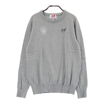 ウール100% マスターバニー ニット M〜L相当 総柄 オフホワイト 5