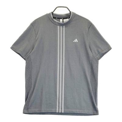 【新品】adidas アディダスメンズ ゴルフ半袖Tシャツ モックネックMグレー adidas アディダス 半袖シャツ モックネック メンズ ゴルフ