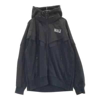 美品　sacai ナイロンツイル　ドッキングパーカー Lサイズ　切り替え　黒 極美品 sacai ナイロンツイル ドッキングパーカー Lサイズ