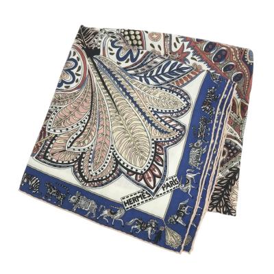 【希少！美品！】HERMES カレジェアン ジャガー ケツァール　ブルー系 エルメスツイリー JAGUAR QUETZAL ジャガー ケツァール
