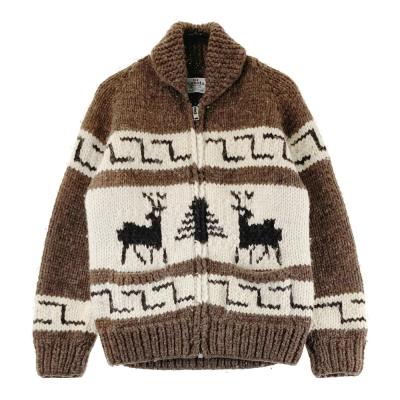【Kanata】カナタ カナダ製 カウチン ジャケット カーディガン メンズ L Kanata】カナタ カナダ製 カウチン ジャケット カーディガン