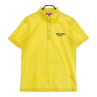 BEAMS - coco 中古 ビームスゴルフ BEAMSGOLF メンズ 半袖ポロシャツ L 黄  イエロー ボタンダウン 総柄 中古 メンズ ビームスゴルフ BEAMSGOLF 半袖ポロシャツ S 黄色