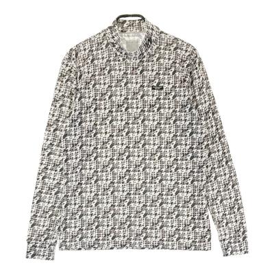 新品タグ付】マスターバニー メンズ 長袖シャツ L 総柄 ワインレッド