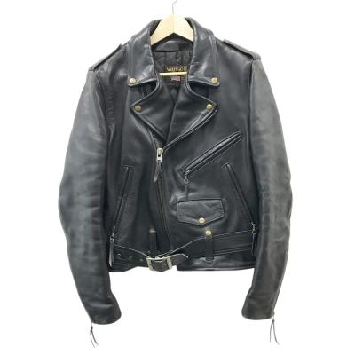 バンソン　vanson レザー ダブルライダースジャケット 38 美品・激レア】 Vanson モデルE ダブルライダース レザー