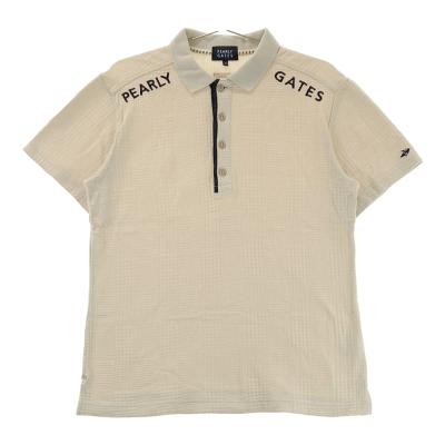 サイズ：3 PEARLY GATES パーリーゲイツ 2023年 半袖ポロシャツ  ベージュ系 [240101450444] ゴルフウェア メンズ ストスト PEARLY GATES パーリーゲイツ 2023年 半袖ポロシャツ ベージュ系