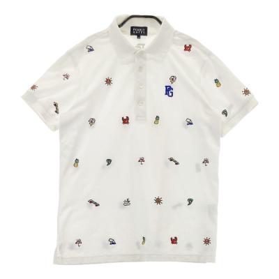 【24年モデル✨】パーリーゲイツ 半袖 シアサッカー ポロシャツ 4 ホワイト 24年モデル✨】パーリーゲイツ 半袖 シアサッカー ポロシャツ 4