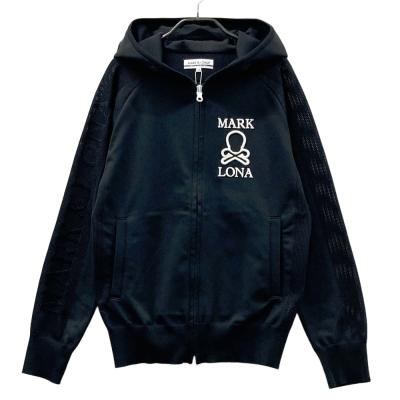 【値下げ‼️】MARK&LONA ブラック ジャケット 裏起毛 48サイズ マークアンドロナ メンズ（ゴルフ メンズジャケット）｜メンズウエア