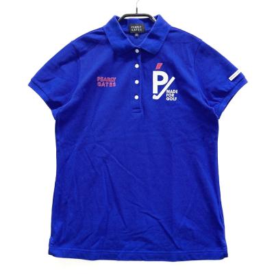 新品 現行 パーリーゲイツ 半袖 ポロシャツ 5 L 白 ブルー 総柄 ゴルフ PEARLY GATES（パーリーゲイツ） 【NEW】PEARLY GATES メンズ コットン