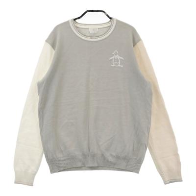 美品】Munsingwear フード付きセーター 3L グレー/ホワイト マンシング