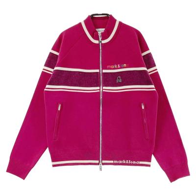 MARK&LONA マークアンドロナ ニットジャケット M ピンク系 MARK&LONA マークアンドロナ ニットジャケット M ピンク系 MARK&LONA