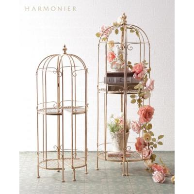 アンティーク風　芦屋　ブランドジュリエ　ゴールドフレームオープンシェルフ アンティーク風 芦屋 ブランドジュリエ ゴールドフレーム