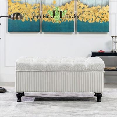 ジェニファーテイラー☆収納付き ベンチ・グレーorピンク ジェニファーテイラー 収納付きベンチ Toile de Jouy｜おしゃれ