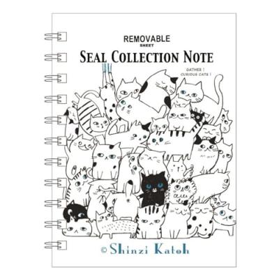cathillページ シール堂 日本製 シール帳 Shinzi Katoh Cat Hill 猫 A6 40ページ ks