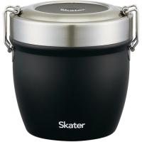 スケーター(Skater) 保温弁当箱 丼型 2段 800ml 大容量 男性 ステンレス ランチジャー 保温保冷 真空断熱構造 ブラック STL | M-style