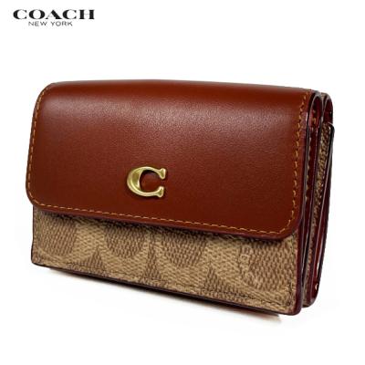 【美品✨】COACH コーチ トライフォールド ブルー 折り財布 レザー co-ko200108-4.jpg