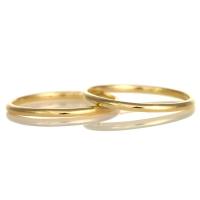 K18 ゴールド ペアリング 2本セット 結婚指輪 マリッジリング 甲丸 
