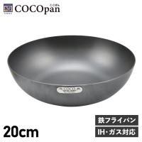 ココパン COCOpan フライパン 炒め 20cm 深型 IH ガス対応 鉄 リバーライト 極SONS C102-001 | シュガーオンラインショップ