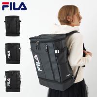 フィラ FILA リュック バッグ バックパック サイン メンズ 35L レディース ボックス型 軽量 SIGN 撥水 ブラック 7763 黒 | シュガーオンラインショップ