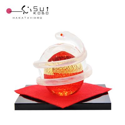 白蛇　ガラス細工 楽天市場】2025年 干支 巳 置物 ガラス コンパクト 蛇 白蛇 へび えと