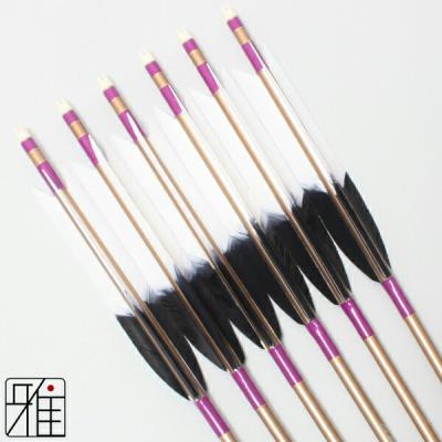 弓道 ジュラ矢 弓道 矢 ジュラ矢 黒羽根 手羽 1913｜6本組｜翠山弓具店 suizan
