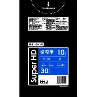 【3箱以上送料無料】1枚2.71円 (計 1800枚/箱 (30枚/冊×60)) 黒 ポリ袋・ゴミ袋10L HDPE 0.012×450×500mm GH12 HHJ | すこやかストア