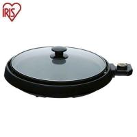 ホットプレート 大型 丸型 ハイパワー 軽量 お手入れ簡単 サーモスタット機能 ガラスふた付 キッチン家電 アイリスオーヤマ IHP-C320-B * | 収納宅配館 Yahoo!店