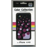 スマホケース カバー iPhone4 4s TMY ブラック 黒 ジャケット 水玉 液晶保護フィルム TMY iPhone4/4S用カバー カラーコレクション ソーダドット CV-01BK | スマホセントラル