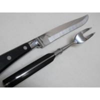 ステーキナイフ、フォーク（鉄板調理プロ用）ナイフ33cm、フーシェット 