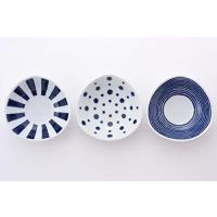 西海陶器 indigo 藍玉三角小鉢(3柄組) | スナフキン