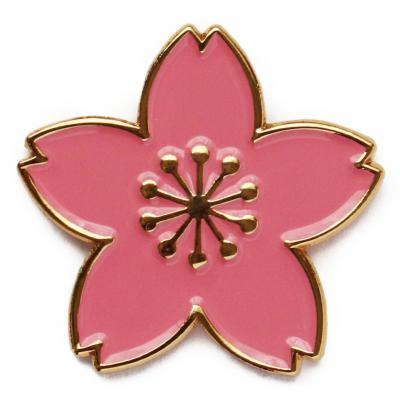 桜と列車デザインのクリップ式ピンバッジ 桜と列車デザインのクリップ式ピンバッジ 若桜号・ピンバッジ